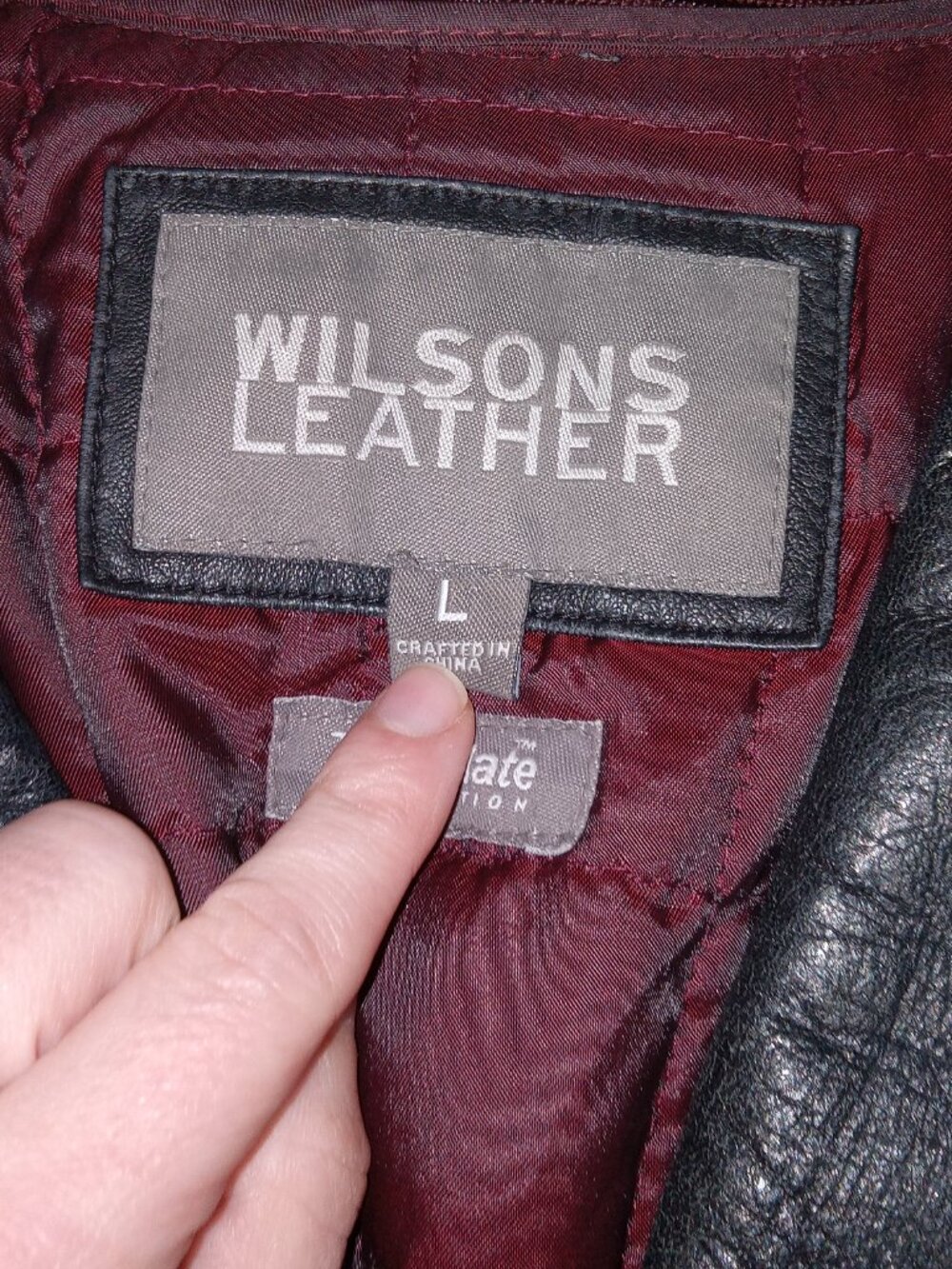 Wilsons Leather Womens L Black Leather Belted Jacket Thinsulate Liner Vintage - Picture 9 of 16